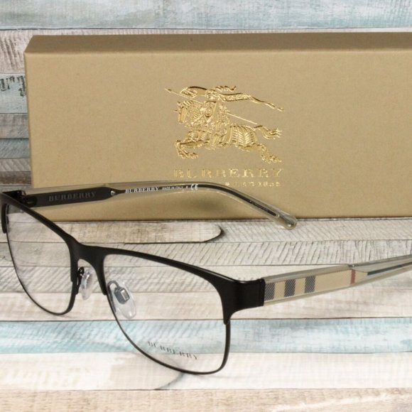 Burberry Matte Black 55m Mens Eyeglasses - Picture 1 of 3
